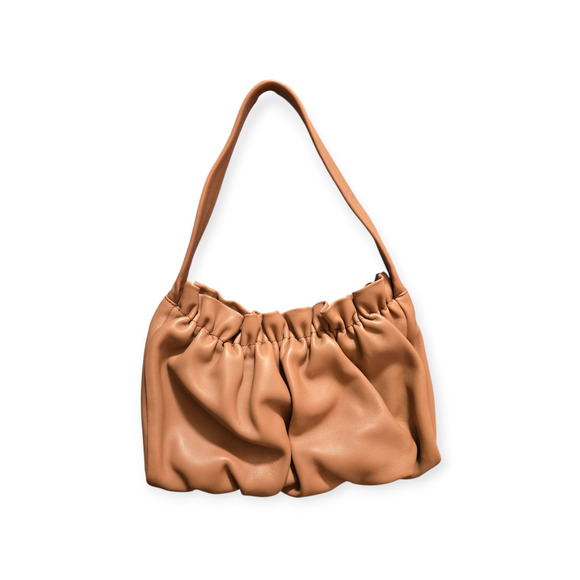 Loeffler Randall Alicia Gathered‎ Leather Shoulder Bag Brown Tan - Picture 4 of 7